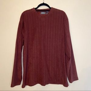 A CLAIBORNE COMPANY RED V-NECK SWEATER